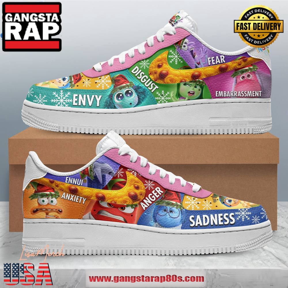 Inside Out 2 Disney Movie Limited Edition Air Force 1 Running Sneakers Shoes Inside Out 2 Disney Movie Limited Edition Air Force 1 Running Sneakers Shoes