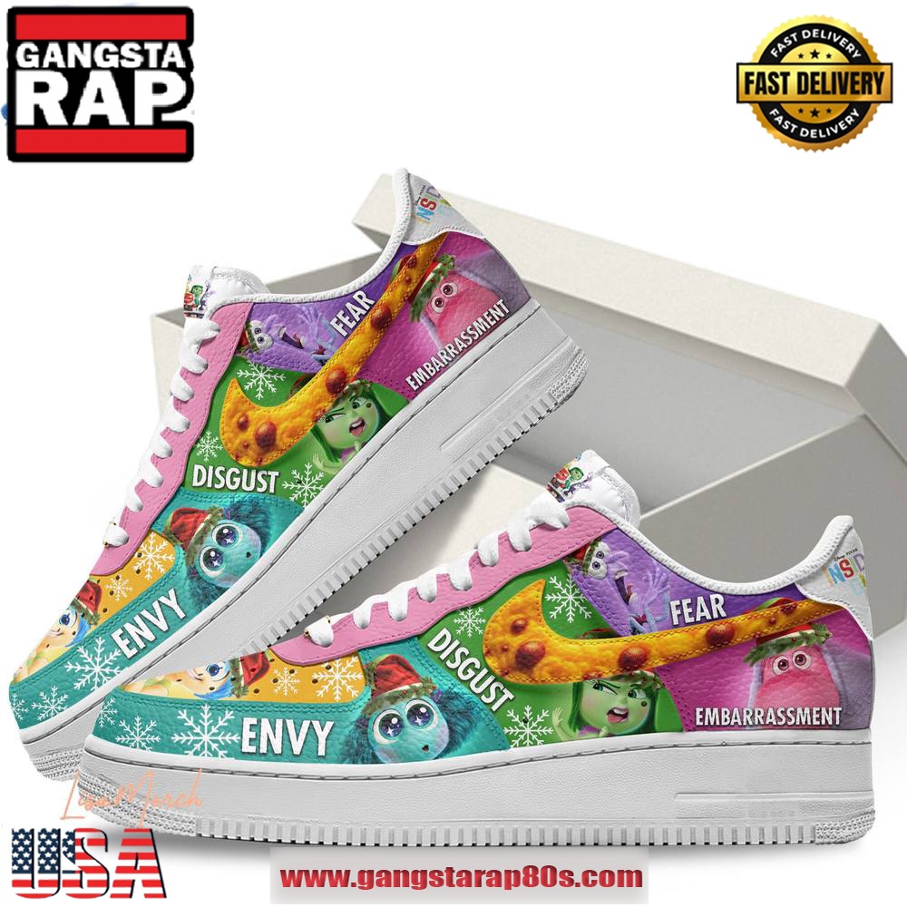 Inside Out 2 Disney Movie Limited Edition Air Force 1 Running Sneakers Shoes Inside Out 2 Disney Movie Limited Edition Air Force 1 Running Sneakers Shoes