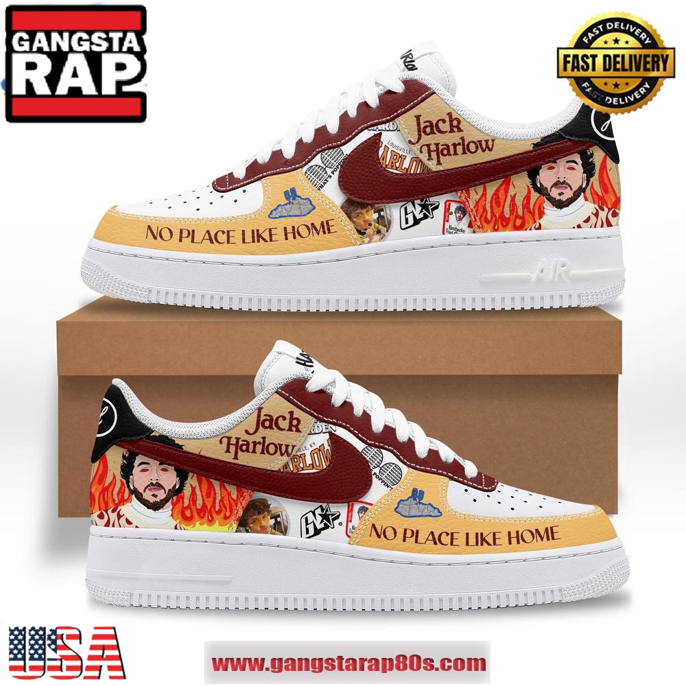 Jack Harlow No Place Like Home Limited Edition Air Force 1 Running Sneakers Shoes Jack Harlow No Place Like Home Limited Edition Air Force 1 Running Sneakers Shoes