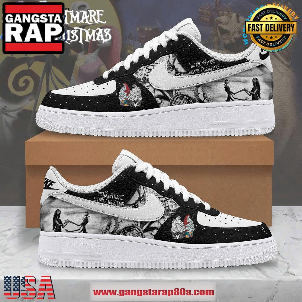 Jack Skellington The Nightmare Before Christmas Air Force 1 Running Sneakers Shoes Jack Skellington The Nightmare Before Christmas Air Force 1 Running Sneakers Shoes