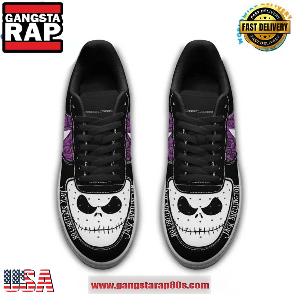 Jack Skellington TNBC 2024 Air Force 1 Running Sneakers Shoes Jack Skellington TNBC 2024 Air Force 1 Running Sneakers Shoes