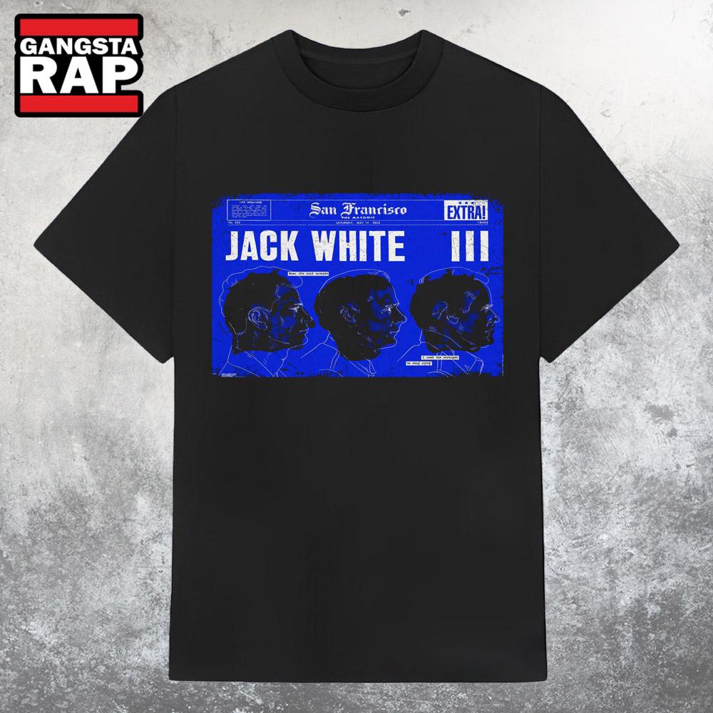 Jack White Masonic Auditorium San Francisco, CA May 17 2025 Tour T Shirt Jack White Masonic Auditorium San Francisco, CA May 17 2025 Tour T Shirt