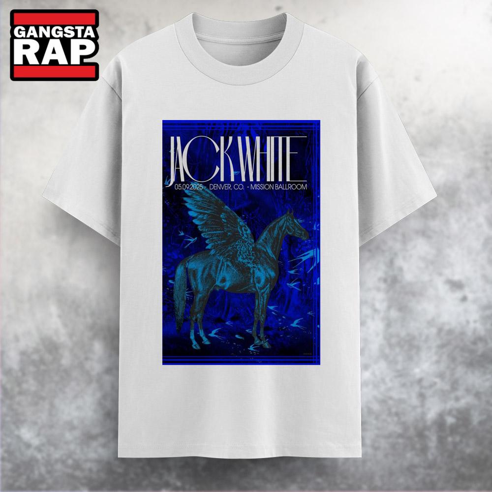Jack White Mission Ballroom, Denver, CO May 9 2025 ConcertT Shirt Jack White Mission Ballroom, Denver, CO May 9 2025 ConcertT Shirt