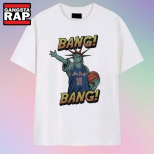 Jalen Brunson Statue Of Liberty Bang Bang Knicks T Shirt