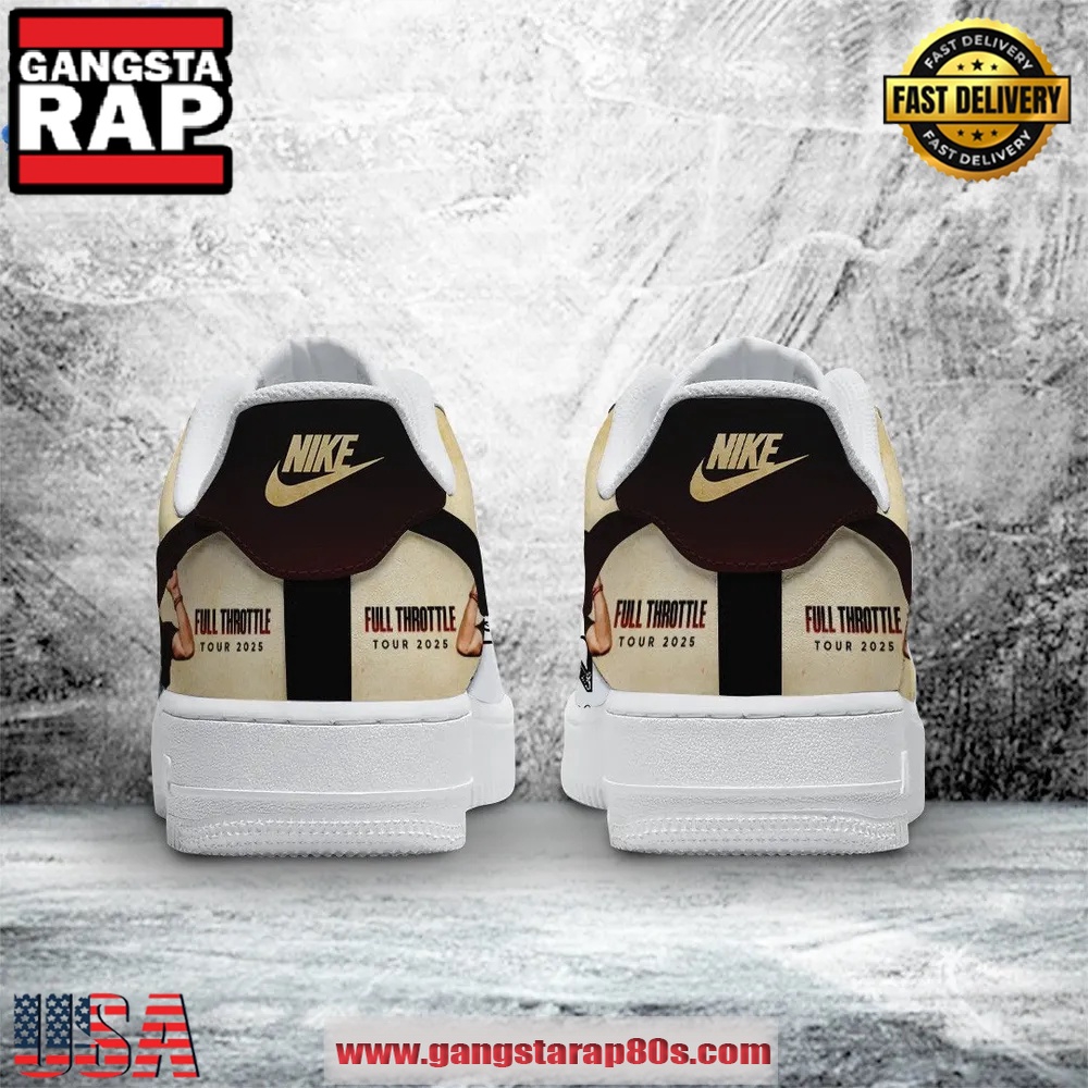 Jason Aldean Full Throttle Tour 2025 Air Force 1 Running Sneakers Shoes Jason Aldean Full Throttle Tour 2025 Air Force 1 Running Sneakers Shoes