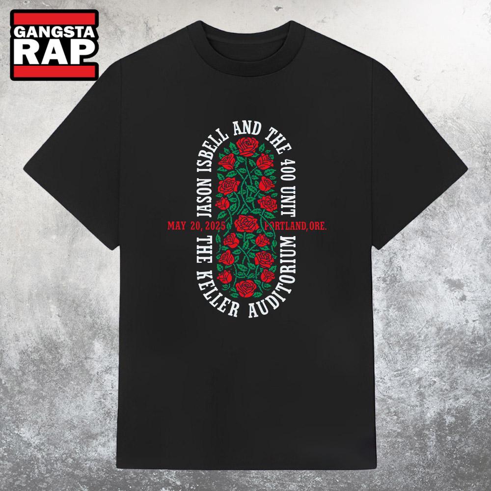 Jason Isbell And The 400 Unit Keller Auditorium Portland, OR May 20 2025 Show T Shirt Jason Isbell And The 400 Unit Keller Auditorium Portland, OR May 20 2025 Show T Shirt