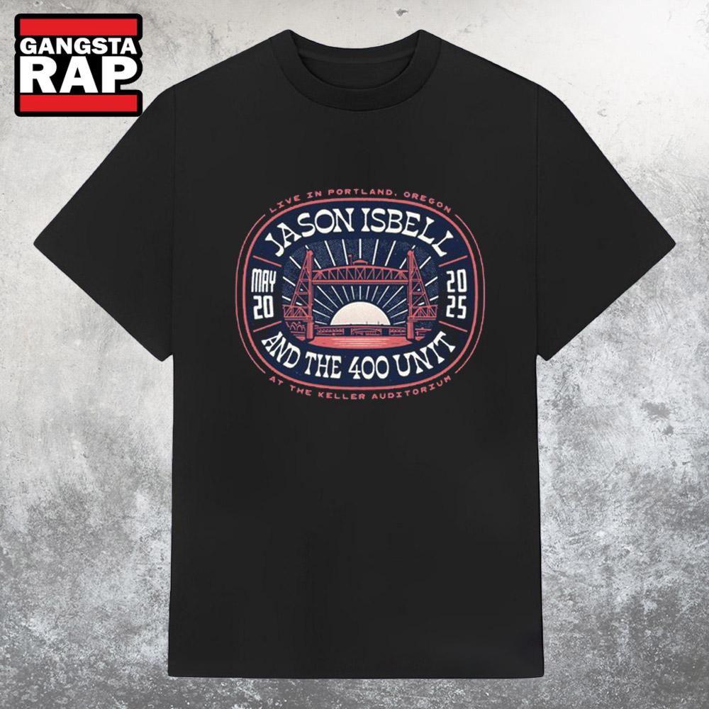 Jason Isbell And The 400 Unit Keller Auditorium Portland, OR May 20 2025 Tour T Shirt Jason Isbell And The 400 Unit Keller Auditorium Portland, OR May 20 2025 Tour T Shirt