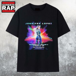 Jennifer Lopez Up All Night Live In Las Vegas At The Colosseum Dec 30 2025 T Shirt
