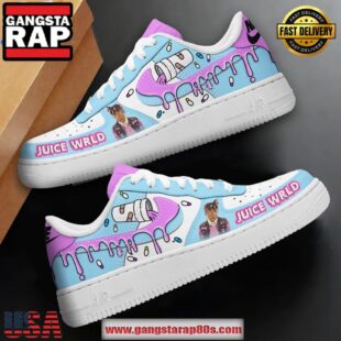 Juice Wrld Lean Wit Me Limited Edition Air Force 1 Running Sneakers Shoes