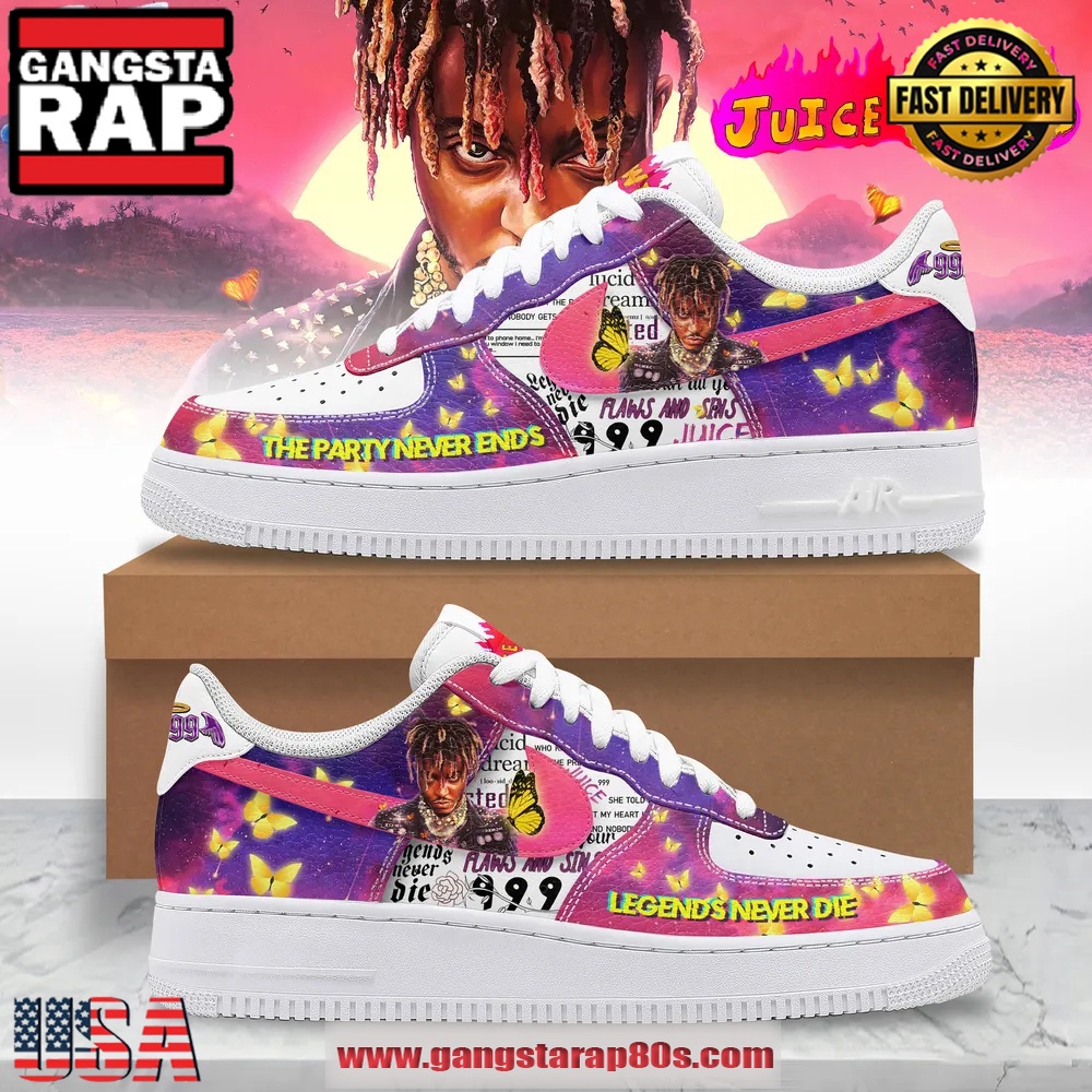 Juice WRLD The Party Never Ends Air Force 1 Running Sneakers Shoes Juice WRLD The Party Never Ends Air Force 1 Running Sneakers Shoes