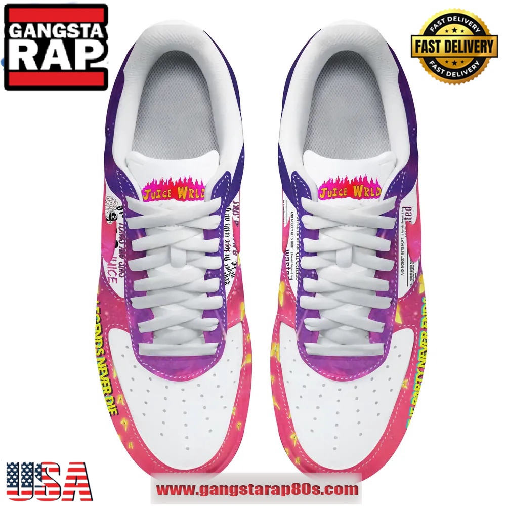 Juice WRLD The Party Never Ends Air Force 1 Running Sneakers Shoes Juice WRLD The Party Never Ends Air Force 1 Running Sneakers Shoes