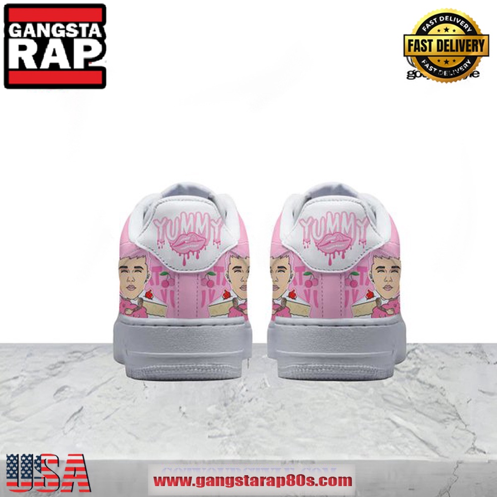 Justin Bieber Yummy Limited Edition Air Force 1 Running Sneakers Shoes Justin Bieber Yummy Limited Edition Air Force 1 Running Sneakers Shoes