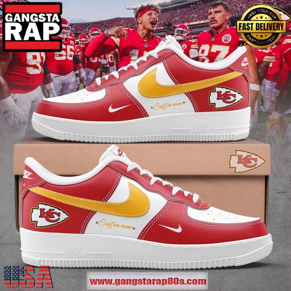 Kansas City Chiefs Custom Name For Fans Limited Edition Air Force 1 Running Sneakers Shoes Kansas City Chiefs Custom Name For Fans Limited Edition Air Force 1 Running Sneakers Shoes
