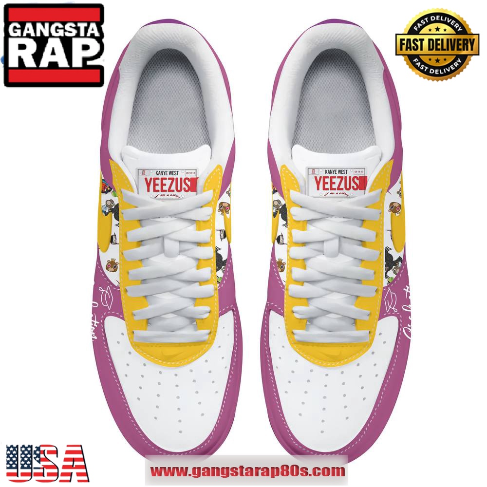 Kanye West Graduation Limited Edition Air Force 1 Sneakers Shoes Kanye West Graduation Limited Edition Air Force 1 Sneakers Shoes