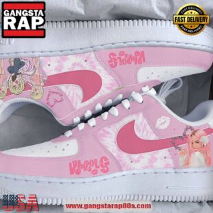Karol G x Bratz Limited Edition Pink Air Force 1 Running Sneakers Shoes