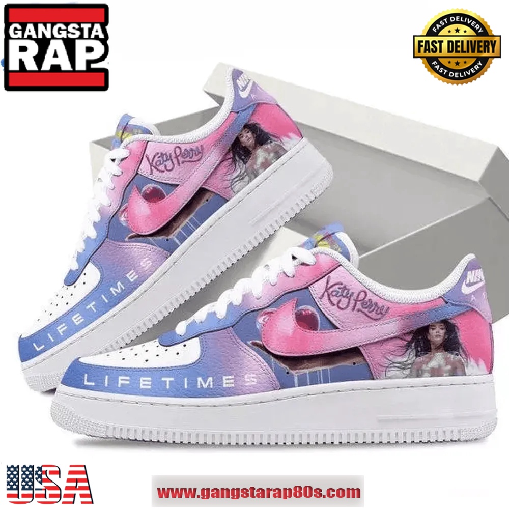 Katy Perry The Lifetimes Tour 2025 Air Force 1 Running Sneakers Shoes Katy Perry The Lifetimes Tour 2025 Air Force 1 Running Sneakers Shoes