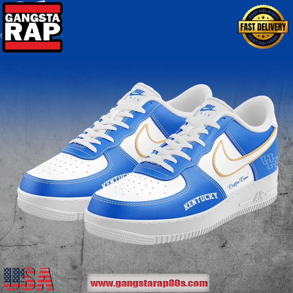 Kentucky Wildcats Coach Kenny Brooks New Exclusives Air Force 1 Running Sneakers Shoes Kentucky Wildcats Coach Kenny Brooks New Exclusives Air Force 1 Running Sneakers Shoes