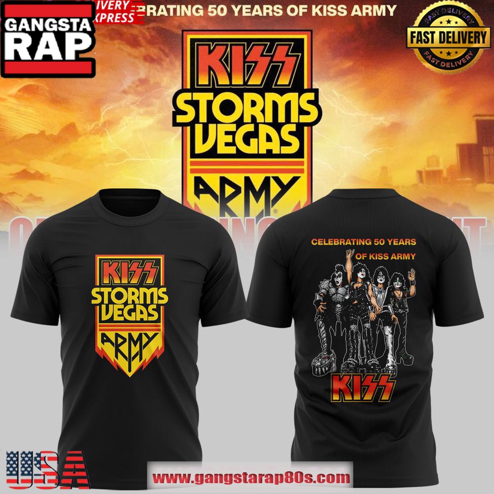 KISS Storms Vegas 50th Anniversary Special Edition Unisex T-Shirt KISS Storms Vegas 50th Anniversary Special Edition Unisex T-Shirt