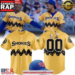 Knoxville Smokies x Peanuts 2025 Limited Edition Custom Baseball Jersey