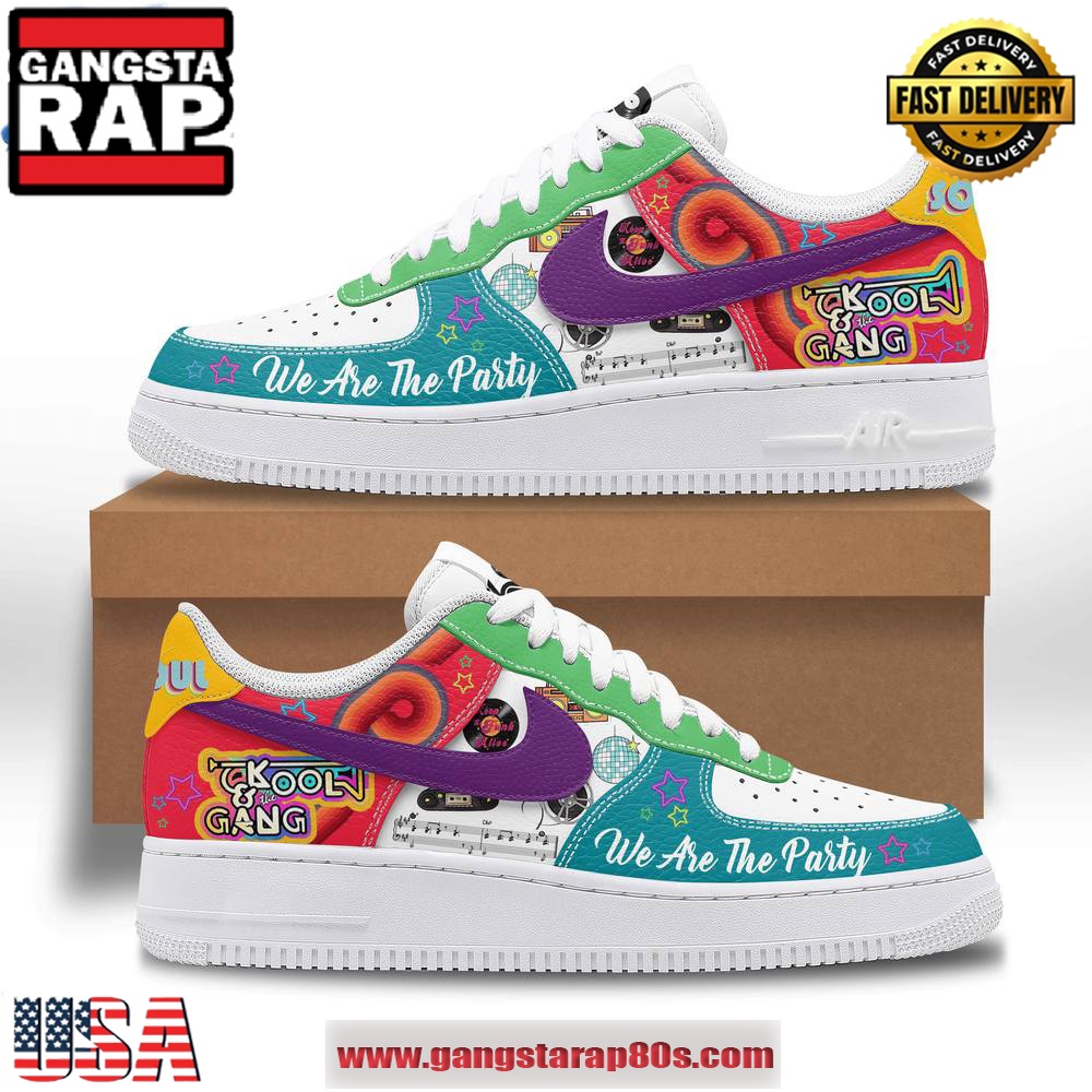 Kool & The Gang We Are The Party Limited Edition Air Force 1 Running Sneakers Shoes Kool & The Gang We Are The Party Limited Edition Air Force 1 Running Sneakers Shoes