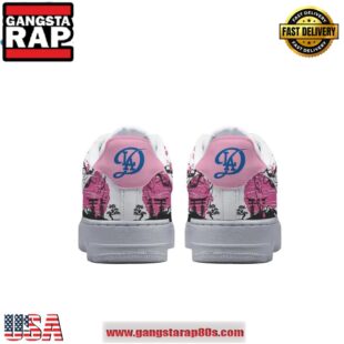 LA Dodgers Cherry Blossom Japanese Limited Edition Air Force 1 Running Sneakers Shoes