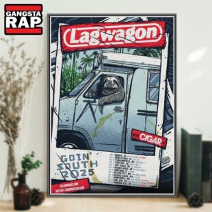 Lagwagon Goin’ South Tour 2025 Poster Canvas Art