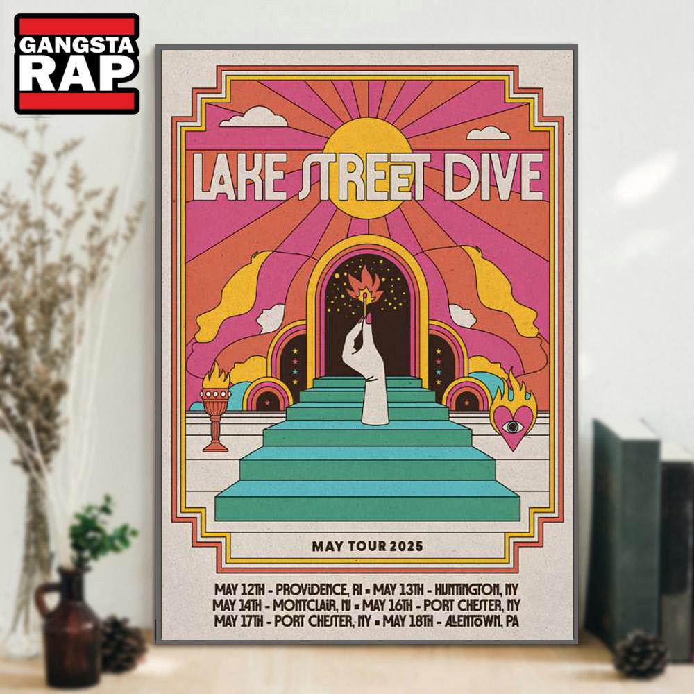 Lake Street Dive May Tour 2025 Poster Canvas Art Lake Street Dive May Tour 2025 Poster Canvas Art