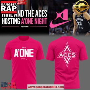 Las Vegas Aces A One Night 2025 Pink T-Shirt