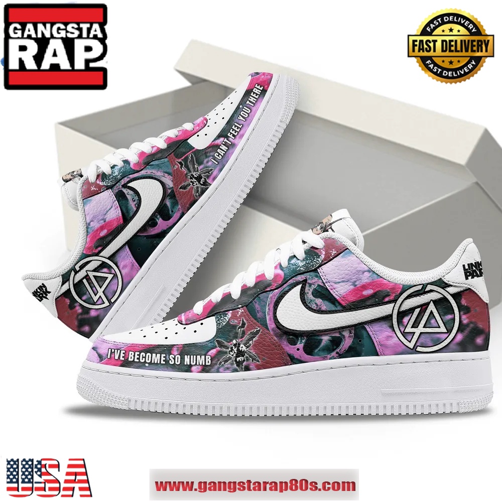 Linkin Park Numb Encore Limited Edition Air Force 1 Running Sneakers Shoes Linkin Park Numb Encore Limited Edition Air Force 1 Running Sneakers Shoes
