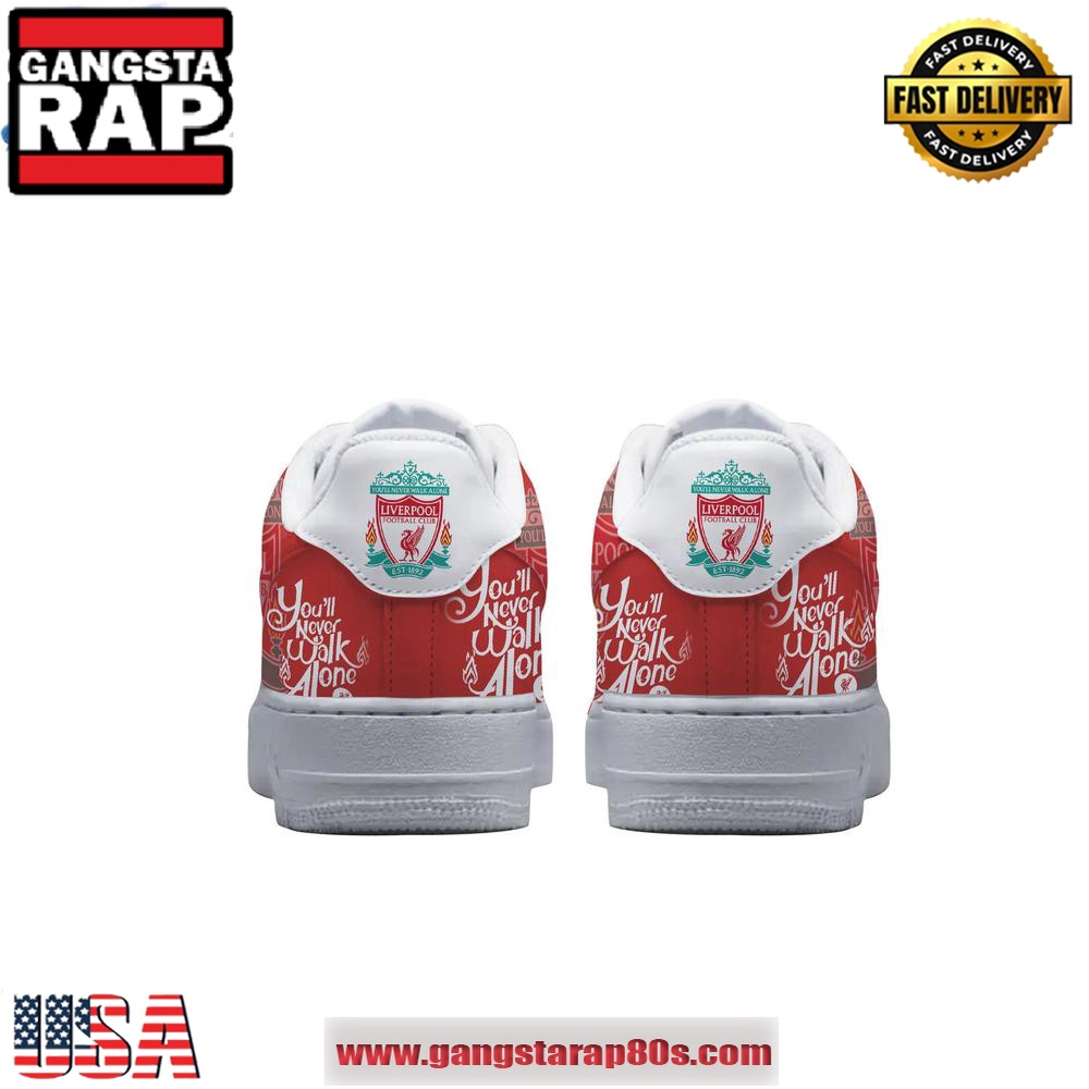 Liverpool FC YNWA Limited Edition Air Force 1 Running Sneakers Shoes Liverpool FC YNWA Limited Edition Air Force 1 Running Sneakers Shoes