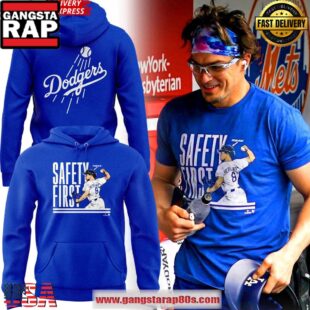 Los Angeles Dodgers “Safety First” Special MLB All Over Print Hoodie
