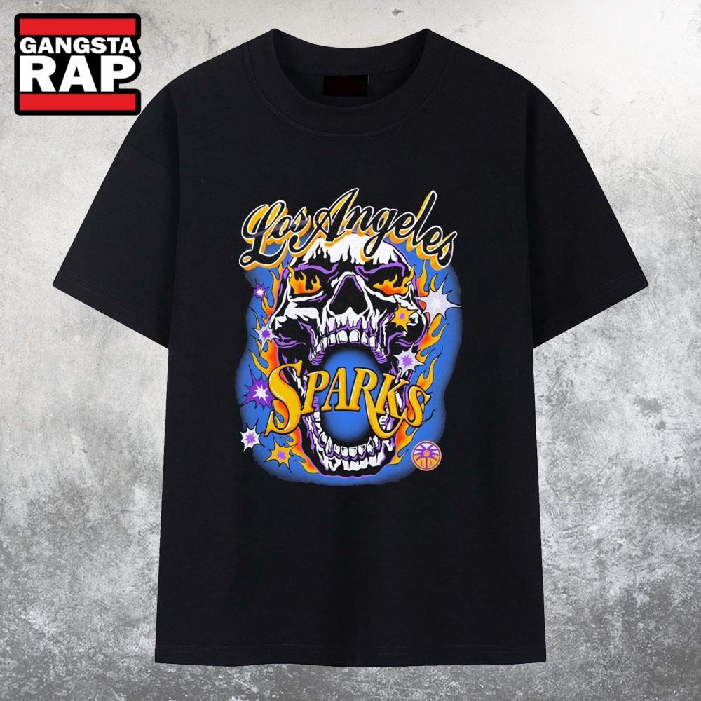 Los Angeles Sparks Skull T Shirt Los Angeles Sparks Skull T Shirt