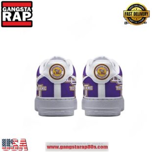 LSU Tigers Geaux Tigers Custom Name Air Force 1 Running Sneakers Shoes