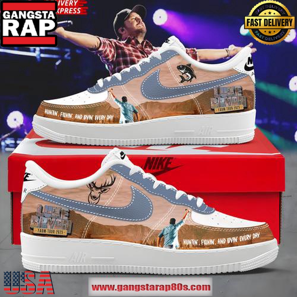 Luke Bryan Farm Tour 2025 Limited Edition Air Force 1 Sneakers Shoes Luke Bryan Farm Tour 2025 Limited Edition Air Force 1 Sneakers Shoes
