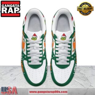 Miami Hurricanes Merry Canemas Air Force 1 Running Sneakers Shoes