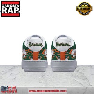 Miami Hurricanes Special Edition Air Force 1 Sneakers Running Sneakers Shoes