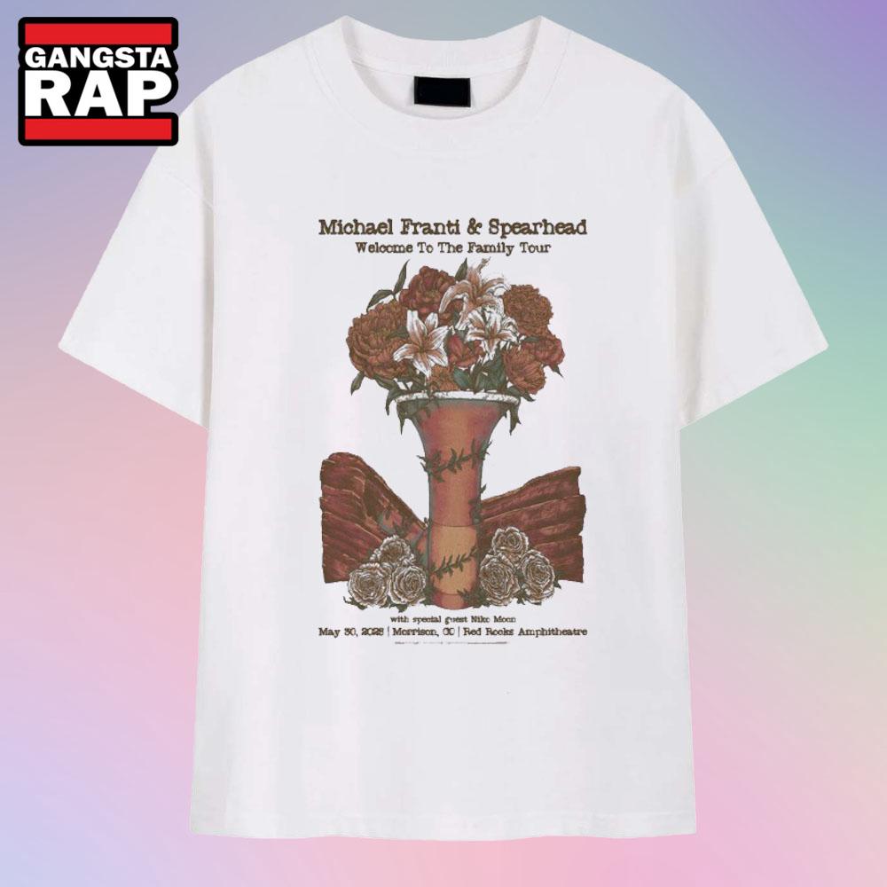 Michael Franti & Spearhead Welcome To The Family Tour Morrison, CO May 30, 2025 Red Rocks Niko Moon T Shirt Michael Franti & Spearhead Welcome To The Family Tour Morrison, CO May 30, 2025 Red Rocks Niko Moon T Shirt