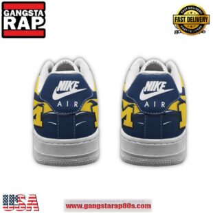 Michigan Wolverines Limited 2024 Edition Air Force 1 Running Sneakers Shoes