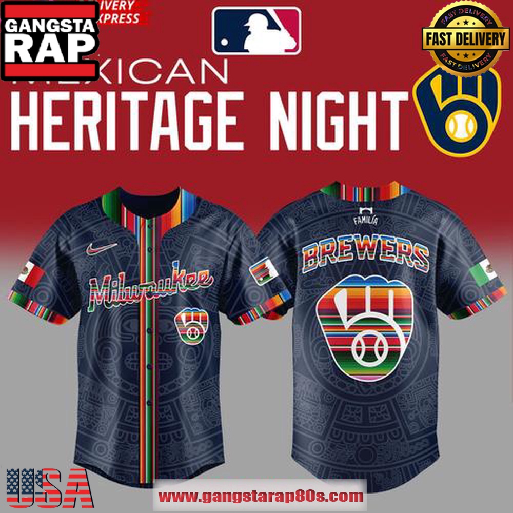 Milwaukee Brewers 2025 Mexican Heritage Night Special Baseball Jersey Shirt Milwaukee Brewers 2025 Mexican Heritage Night Special Baseball Jersey Shirt