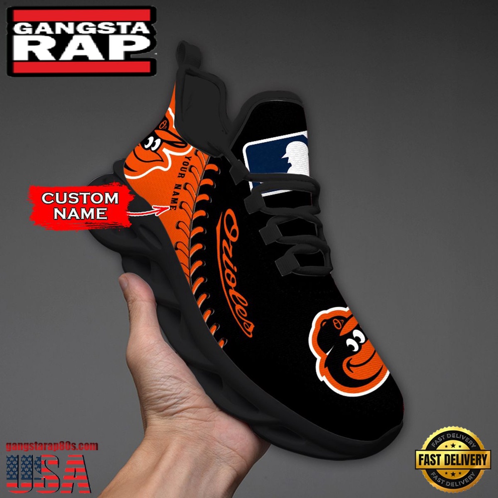 MLB Baltimore Orioles Unique Design Custom Name Max Soul Shoes Running Sneakers MLB Baltimore Orioles Unique Design Custom Name Max Soul Shoes Running Sneakers