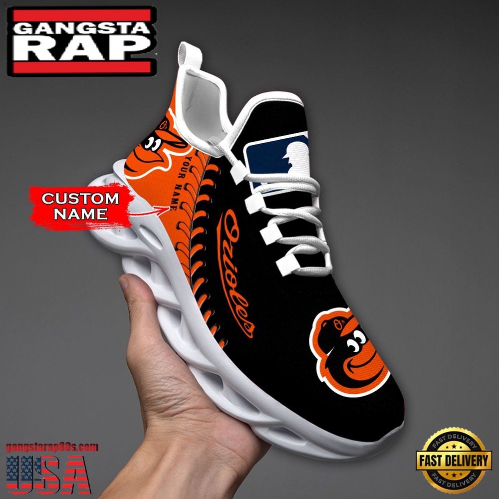 MLB Baltimore Orioles Unique Design Custom Name Max Soul Shoes Running Sneakers MLB Baltimore Orioles Unique Design Custom Name Max Soul Shoes Running Sneakers