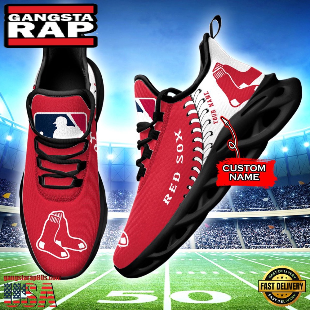 MLB Boston Red Sox Unique Design Custom Name Max Soul Shoes Running Sneakers MLB Boston Red Sox Unique Design Custom Name Max Soul Shoes Running Sneakers