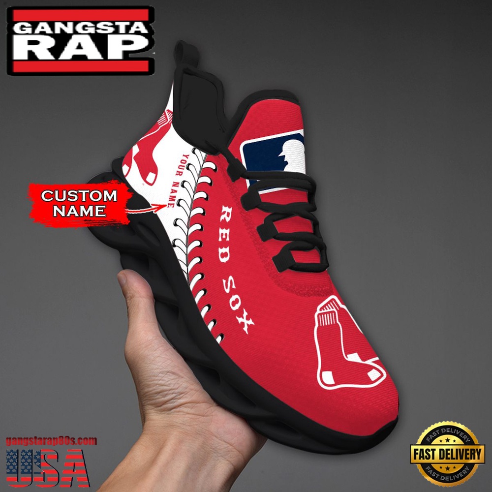 MLB Boston Red Sox Unique Design Custom Name Max Soul Shoes Running Sneakers MLB Boston Red Sox Unique Design Custom Name Max Soul Shoes Running Sneakers