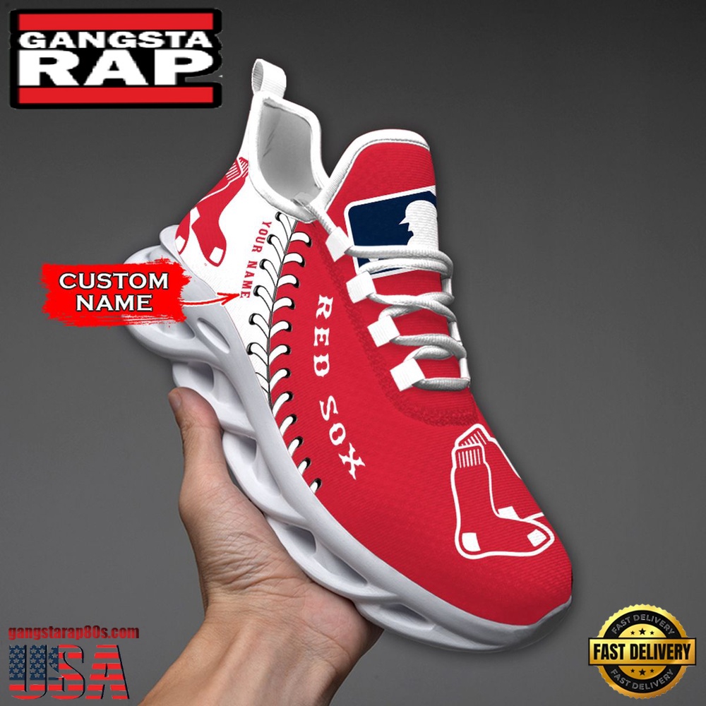 MLB Boston Red Sox Unique Design Custom Name Max Soul Shoes Running Sneakers MLB Boston Red Sox Unique Design Custom Name Max Soul Shoes Running Sneakers