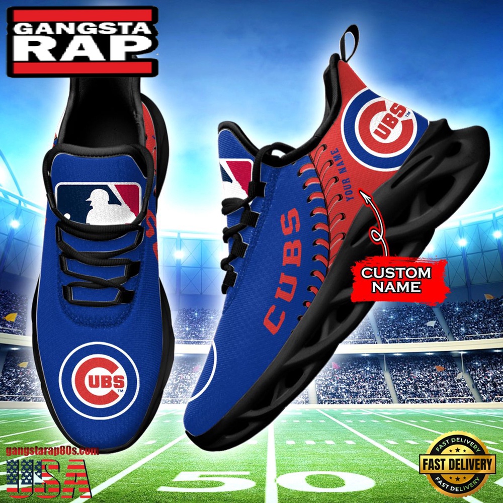 MLB Chicago Cubs Unique Design Custom Name Max Soul Shoes Running Sneakers MLB Chicago Cubs Unique Design Custom Name Max Soul Shoes Running Sneakers