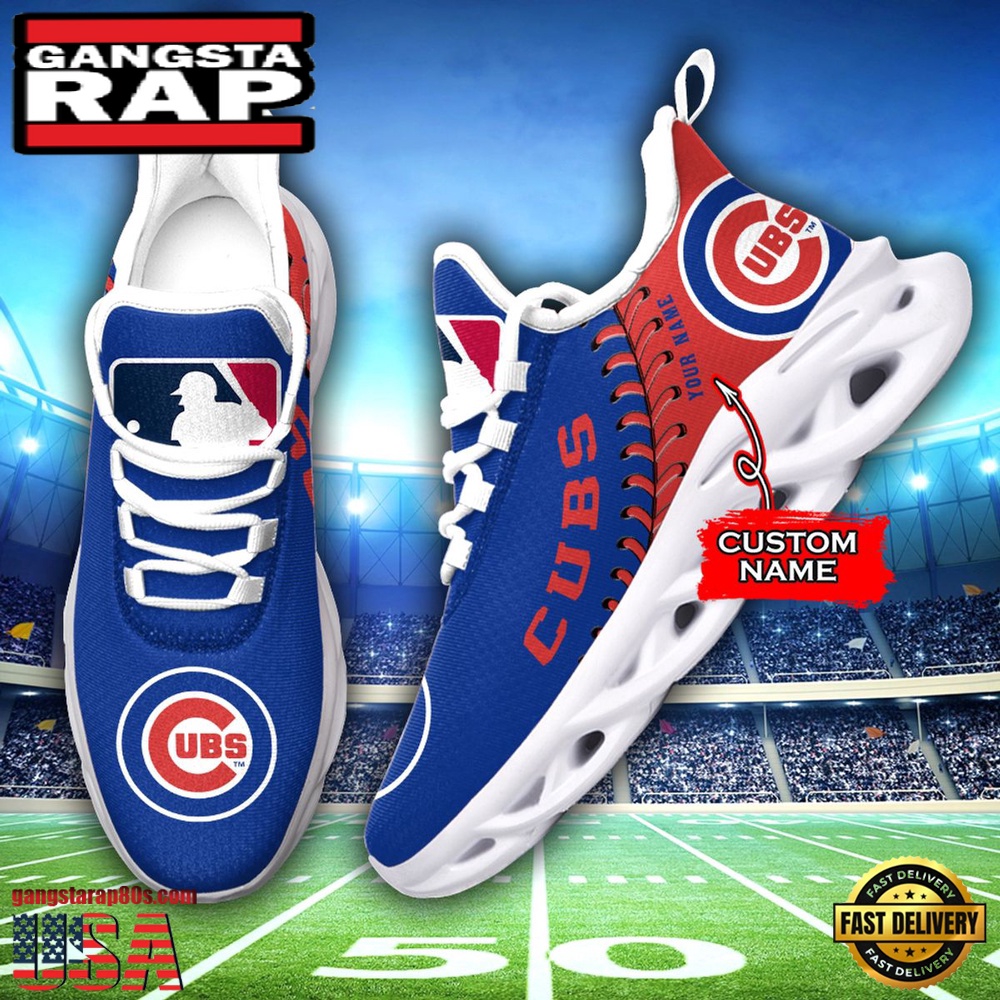 MLB Chicago Cubs Unique Design Custom Name Max Soul Shoes Running Sneakers MLB Chicago Cubs Unique Design Custom Name Max Soul Shoes Running Sneakers