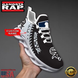 MLB Chicago White Sox Unique Design Custom Name Max Soul Shoes Running Sneakers