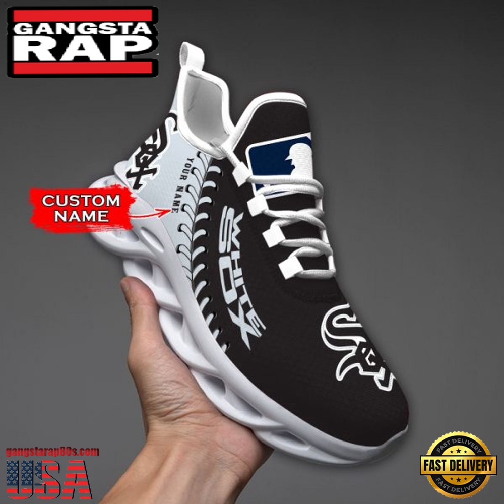 MLB Chicago White Sox Unique Design Custom Name Max Soul Shoes Running Sneakers MLB Chicago White Sox Unique Design Custom Name Max Soul Shoes Running Sneakers