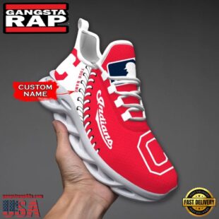 MLB Cleveland Indians Unique Design Custom Name Max Soul Shoes Running Sneakers