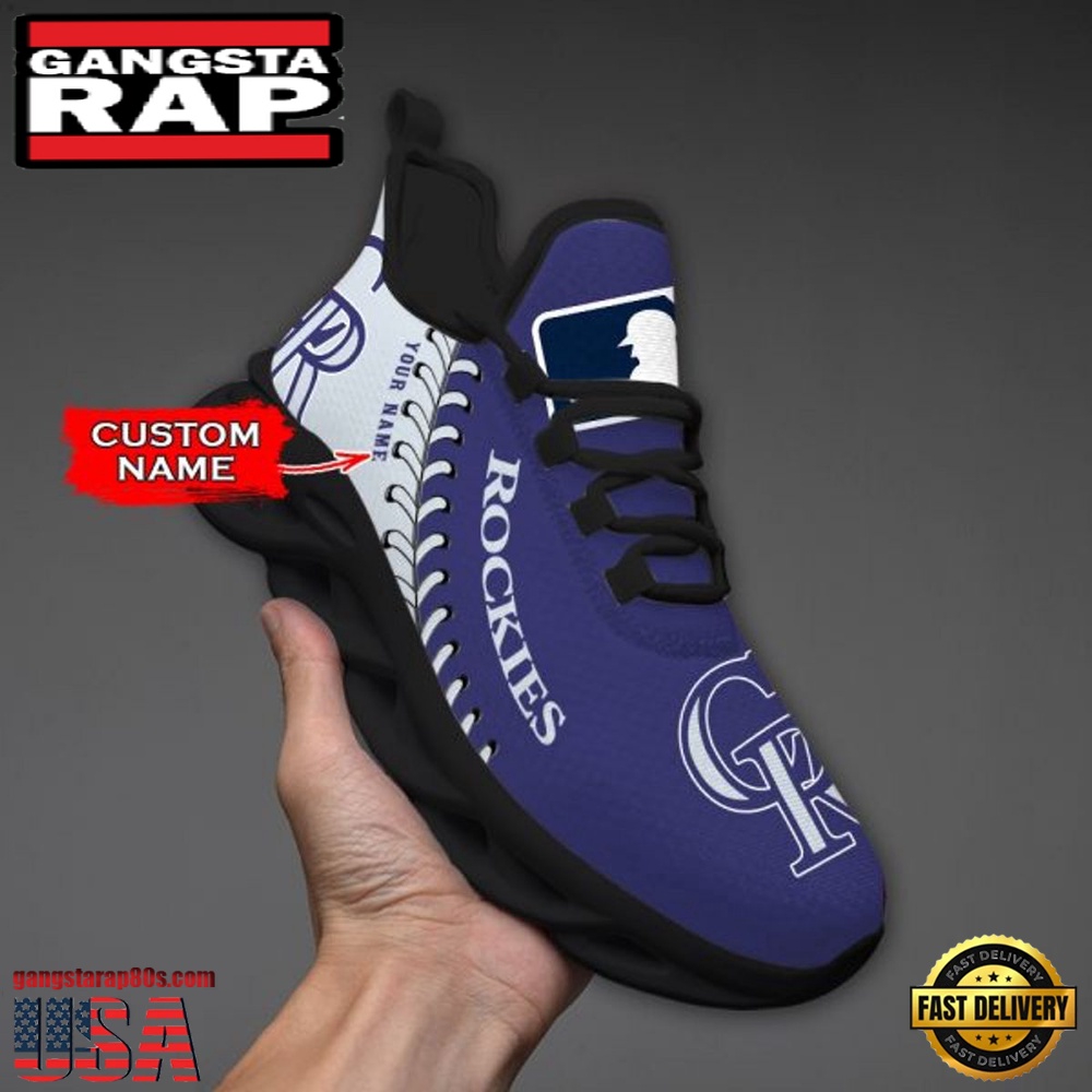 MLB Colorado Rockies Unique Design Custom Name Max Soul Shoes Running Sneakers MLB Colorado Rockies Unique Design Custom Name Max Soul Shoes Running Sneakers